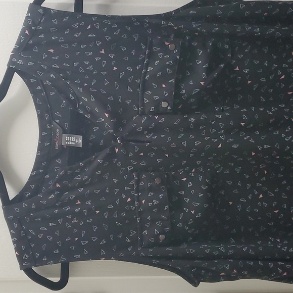 Heart Print Tunic Tie-Waist Top XL - Picture 3 of 7